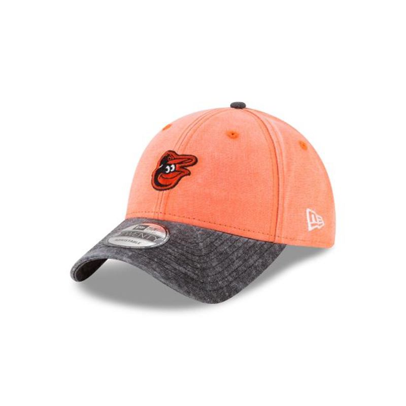 MLB Baltimore Orioles Rugged Canvas 9Twenty Adjustable (DOM9520) - Black New Era Caps